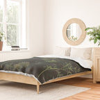 Full Moon Forest - Dreaming Crescent Moon Botanical  Duvet Cover Gallery Image 2