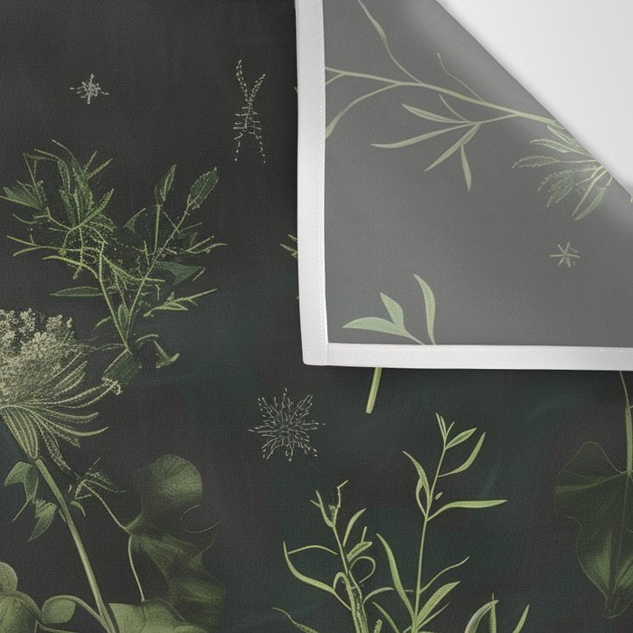 Full Moon Forest - Dreaming Crescent Moon Botanical  Wall Tapestry Gallery Image 3