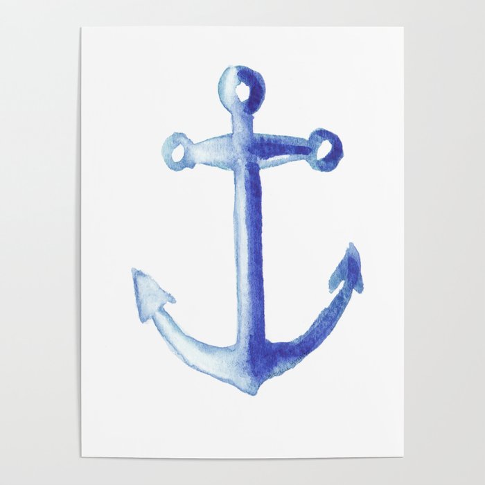 Watercolor Anchor Poster Gallery Image 1