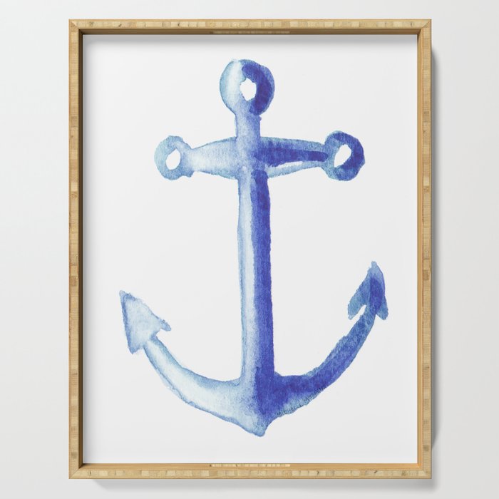 Watercolor Anchor Serving Tray Gallery Image 1