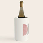 Woodblock Pink Brown Mid century modern Wine Chiller Gallery Image 2