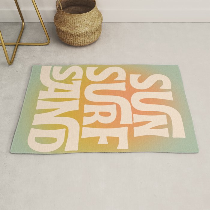 Sun, Surf, Sand - Modern Art Print Rug Gallery Image 1