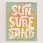 Sun, Surf, Sand - Modern Art Print Jigsaw Puzzle Gallery Image 1