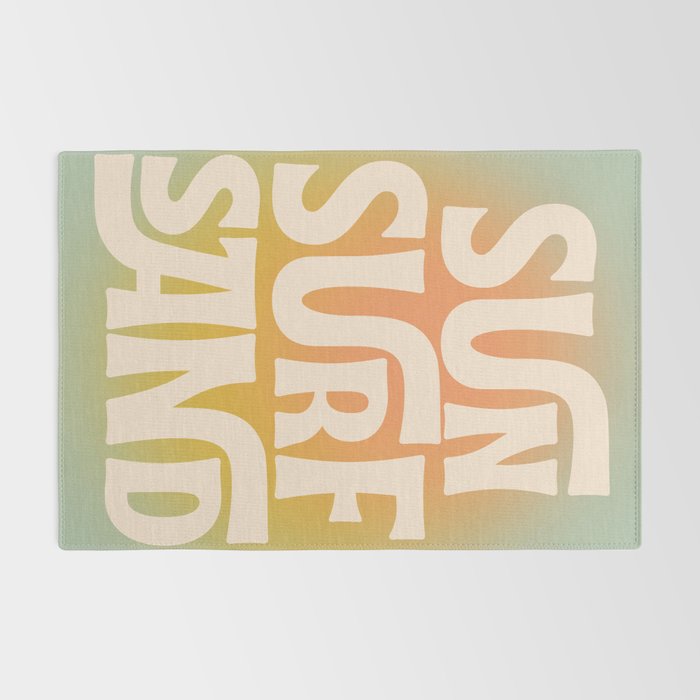 Sun, Surf, Sand - Modern Art Print Rug Gallery Image 2