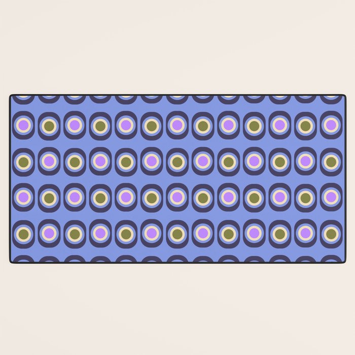 Mid-century Modern Pattern - Blue Desk Mat Gallery Image 3