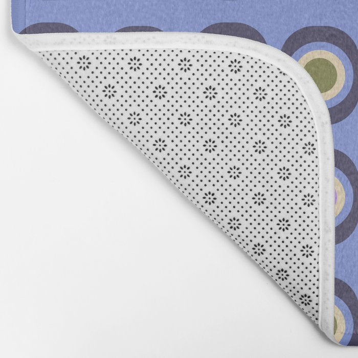 Mid-century Modern Pattern - Blue Bath Mat Gallery Image 2