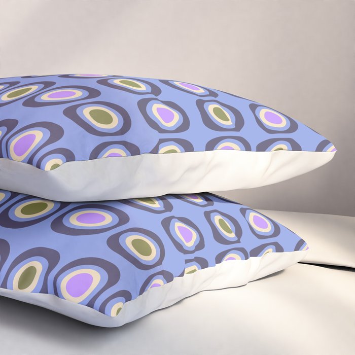 Mid-century Modern Pattern - Blue Pillow Sham Gallery Image 3