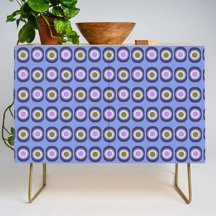 Mid-century Modern Pattern - Blue Credenza Gallery Image 1