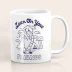 LEAN ON YOUR FRIENDS (NAVY/WHITE) Coffee Mug Gallery Image 1