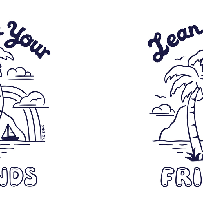 LEAN ON YOUR FRIENDS (NAVY/WHITE) Coffee Mug Gallery Image 2