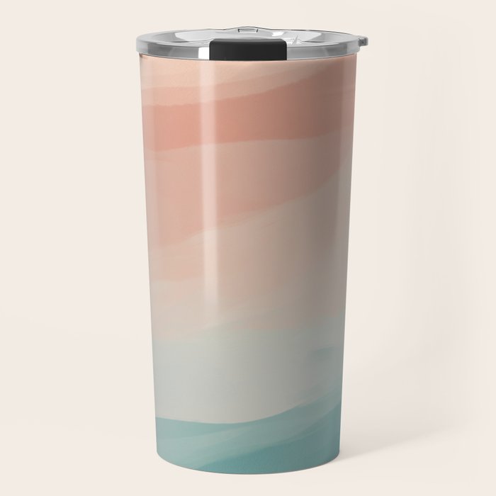 An Abstract Beach Walk Along The Shore Travel Mug Gallery Image 1