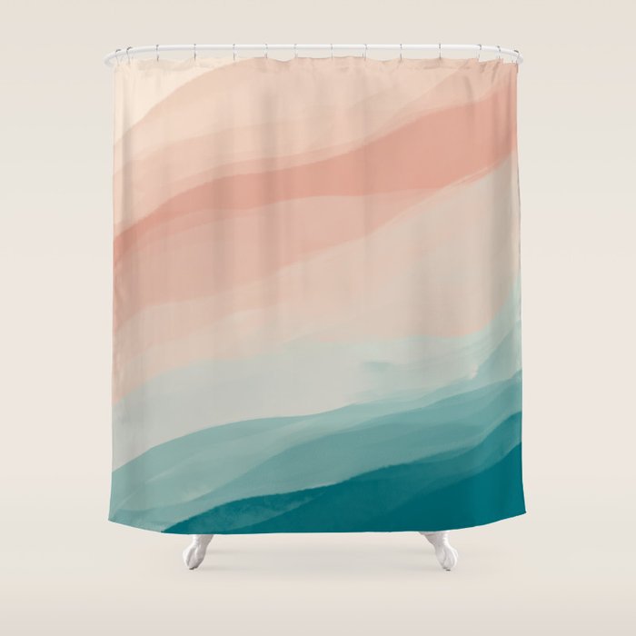 An Abstract Beach Walk Along The Shore Shower Curtain Gallery Image 1