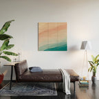 An Abstract Beach Walk Along The Shore Wood Wall Art Gallery Image 2