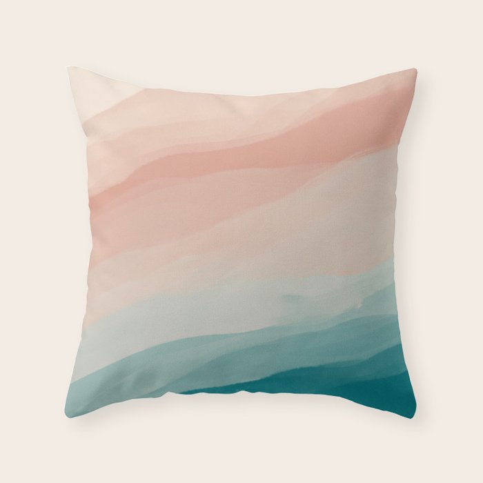 An Abstract Beach Walk Along The Shore Throw Pillow Gallery Image 6