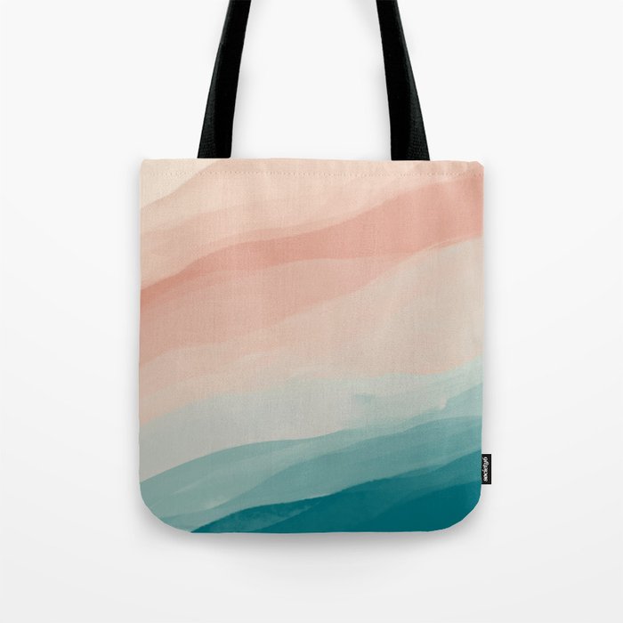 An Abstract Beach Walk Along The Shore Tote Bag Gallery Image 1
