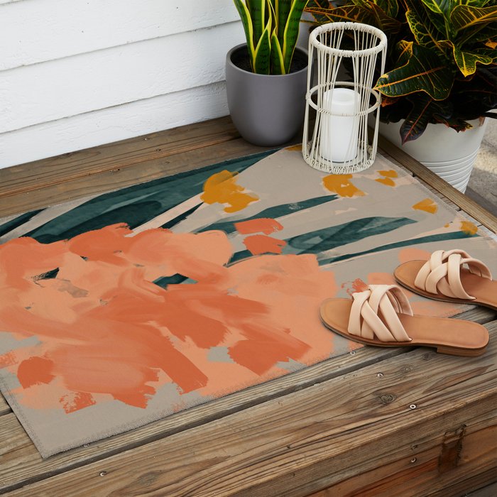 Bouquet Of Summer Citrus Outdoor Rug Gallery Image 2