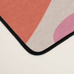 Daisy Time Retro Floral Pattern Pink Orange Desk Mat Gallery Image 4
