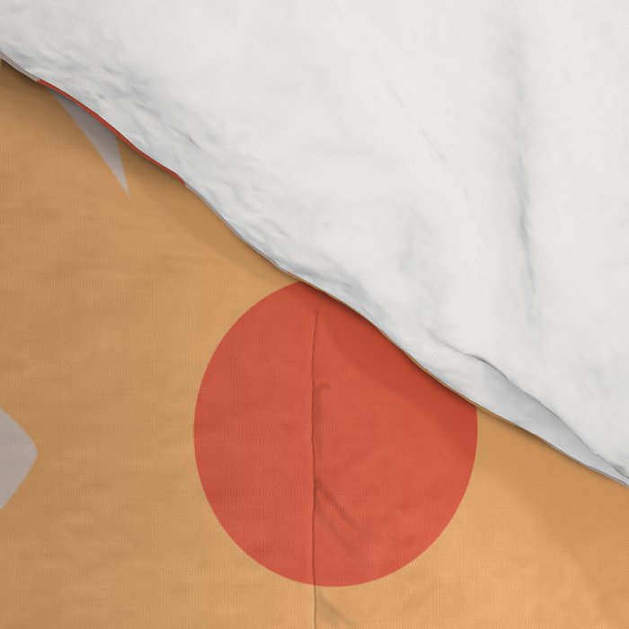 Daisy Time Retro Floral Pattern Pink Orange Comforter Gallery Image 4