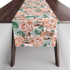 Red foxes in the rose bushes 24 Table Runner Gallery Image 1