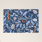 Wonderful ditsy holiday joy blue Welcome Mat Gallery Image 1