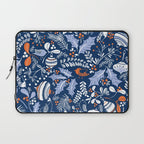 Wonderful ditsy holiday joy blue Laptop Sleeve Gallery Image 1