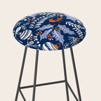 Wonderful ditsy holiday joy blue Stool Gallery Image 2