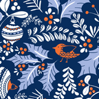 Wonderful ditsy holiday joy blue Coffee Mug Gallery Image 2