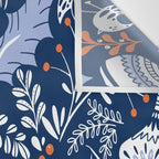 Wonderful ditsy holiday joy blue Wall Tapestry Gallery Image 3