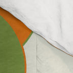 Mid-Century Modern Art 1.4 - Green & Orange Flower Comforter Gallery Image 4