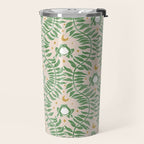 Froggie Ogee - green and blush Travel Mug Gallery Image 2