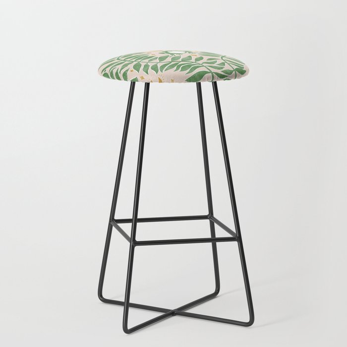 Froggie Ogee - green and blush Stool Gallery Image 1