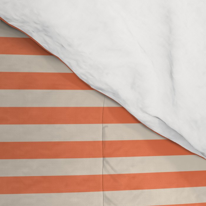 Retro Orange Stripe Pattern Comforter Gallery Image 4