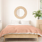 Retro Orange Stripe Pattern Duvet Cover Gallery Image 3