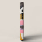 Hills Mid Century Modern Minimalist Fun Colorful Abstract Shapes Pink Yellow Black by Ejaaz Haniff iPhone Case Gallery Image 2