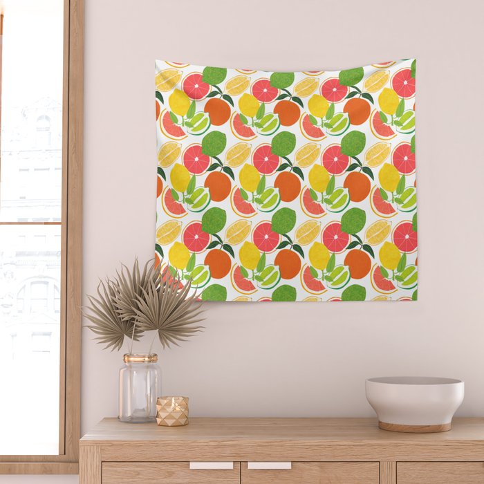Citrus Harvest Wall Tapestry Gallery Image 2