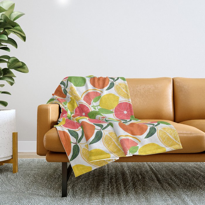 Citrus Harvest Throw Blanket Gallery Image 1