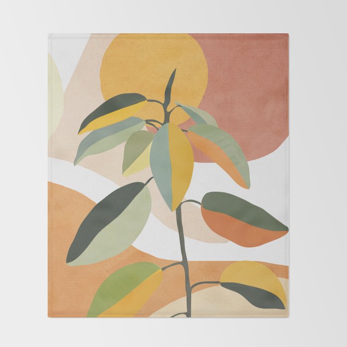 Colorful Branching Out 13 Throw Blanket Gallery Image 2