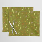 Whimsical Tiny Toys & Pine Branches in Green Placemat Gallery Image 1