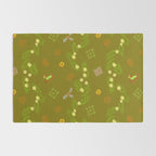 Whimsical Tiny Toys & Pine Branches in Green Rug Gallery Image 2