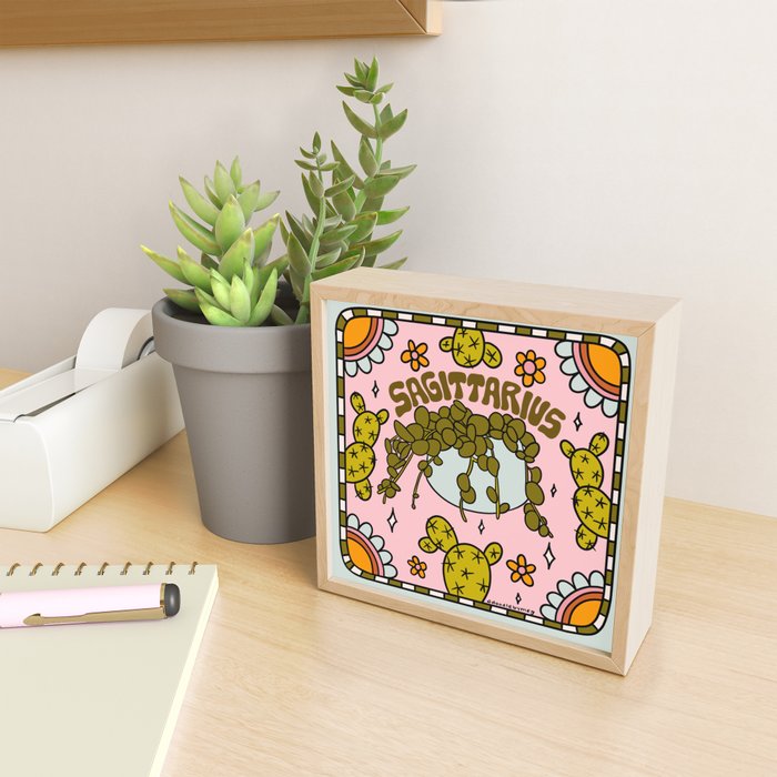 Sagittarius Cactus Mini Art Print Gallery Image 2