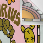 Sagittarius Cactus Wall Tapestry Gallery Image 3