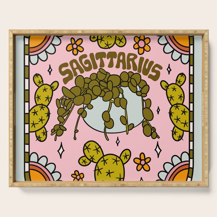 Sagittarius Cactus Serving Tray Gallery Image 1