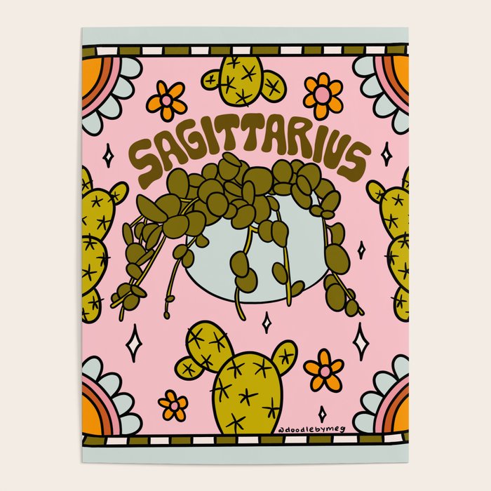 Sagittarius Cactus Poster Gallery Image 4
