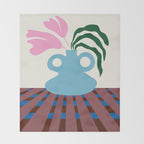 Blossoms on clay Throw Blanket Gallery Image 2