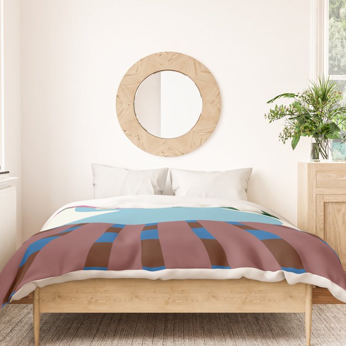 Blossoms on clay Duvet Cover Gallery Image 3