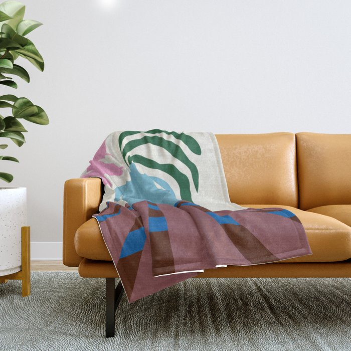 Blossoms on clay Throw Blanket Gallery Image 1