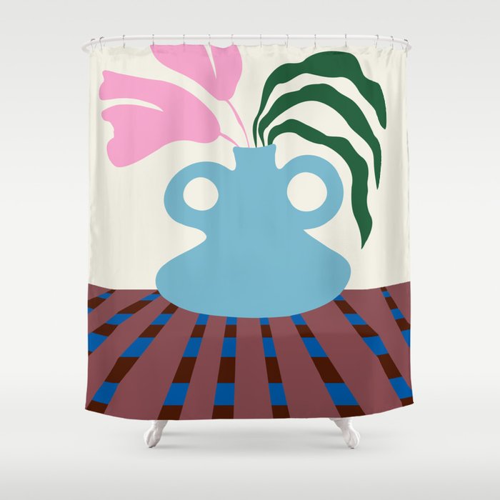 Blossoms on clay Shower Curtain Gallery Image 1