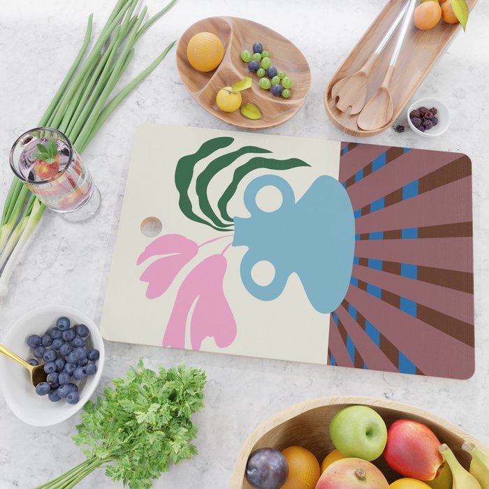 Blossoms on clay Cutting Board Gallery Image 2