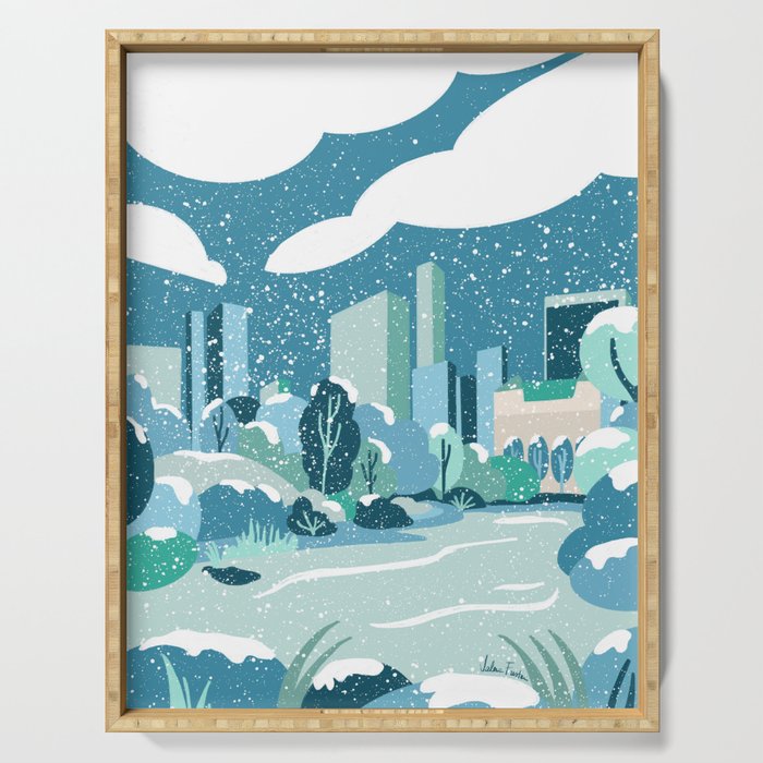 Winter in New York Serving Tray Gallery Image 1