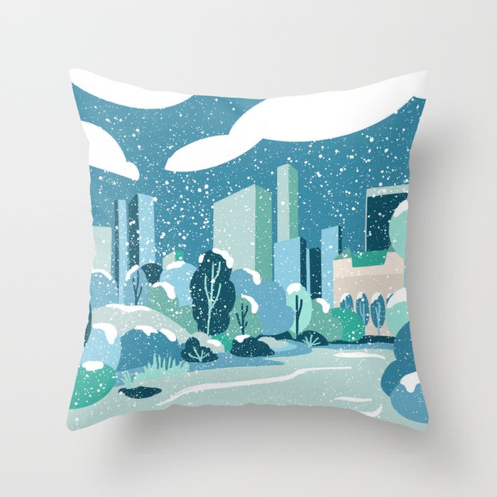 Winter in New York Throw Pillow Gallery Image 6